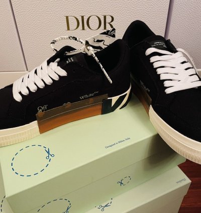 Off White Shoes Low Vulcanized Eco Canvas Sneakers