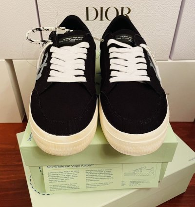 Off White Shoes Low Vulcanized Eco Canvas Sneakers