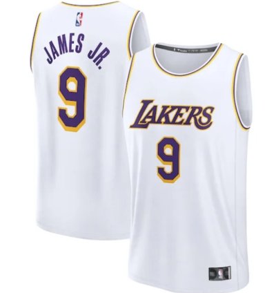 Bronny James Los Angeles Lakers Fast Break Player Jersey - Association Edition - White