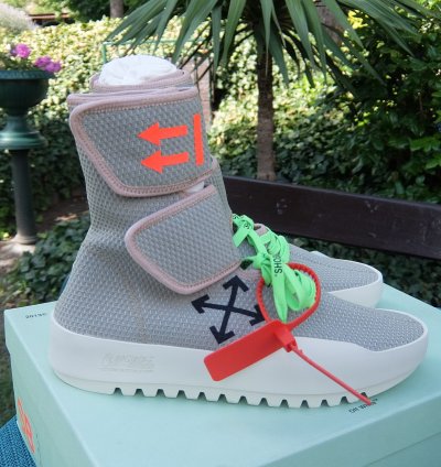 Off White Sneakers 42 Grey High Top Shoe Shoes Sneaker