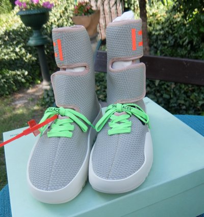 Off White Sneakers 42 Grey High Top Shoe Shoes Sneaker