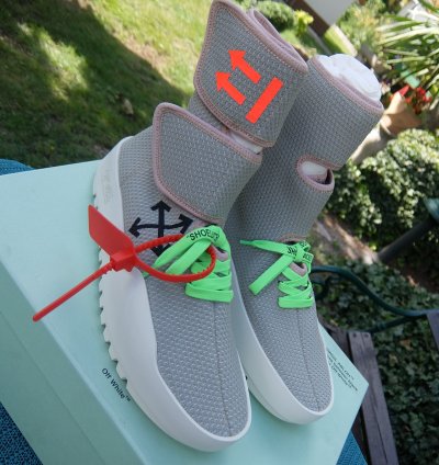 Off White Sneakers 42 Grey High Top Shoe Shoes Sneaker