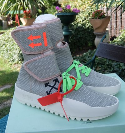 Off White Sneakers 42 Grey High Top Shoe Shoes Sneaker