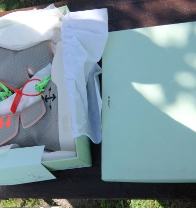 Off White Sneakers 42 Grey High Top Shoe Shoes Sneaker