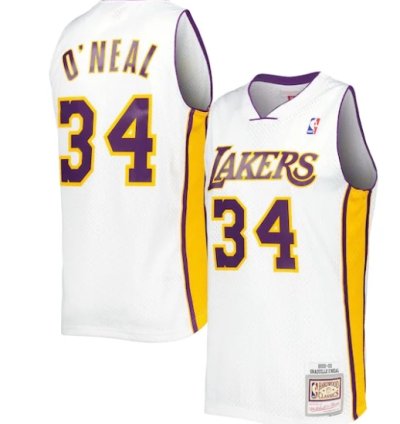 Shaquille Oneal Los Angeles Lakers 200102 Hardwood Classics Swingman Jersey - White