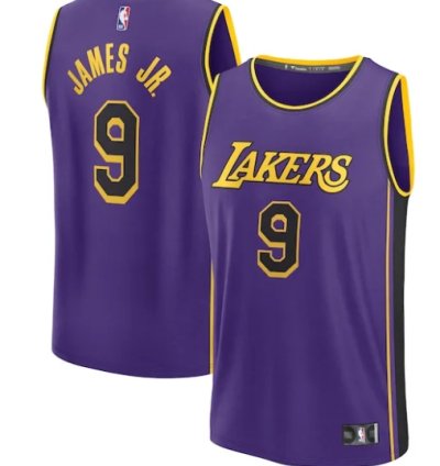 Bronny James Los Angeles Lakers Fast Break Player Jersey - Statement Edition - Purple