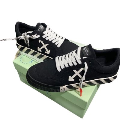Off White Vulcanized Low Top Sneakers