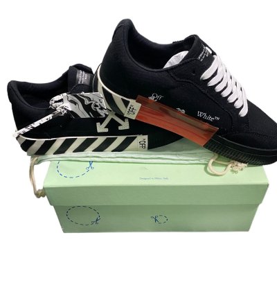 Off White Vulcanized Low Top Sneakers