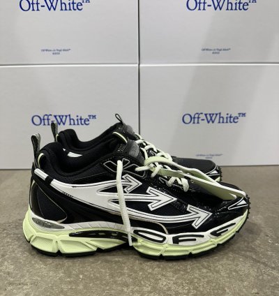 Off-white - Be Right Back Sneakers Black Lime
