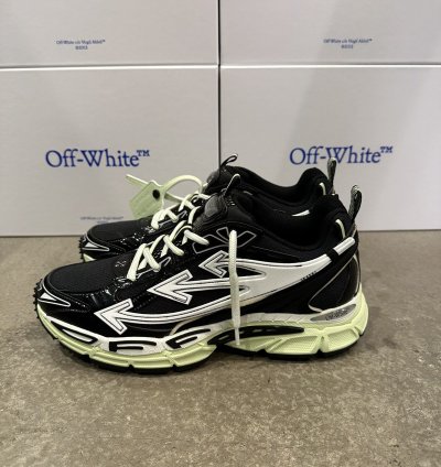 Off-white - Be Right Back Sneakers Black Lime