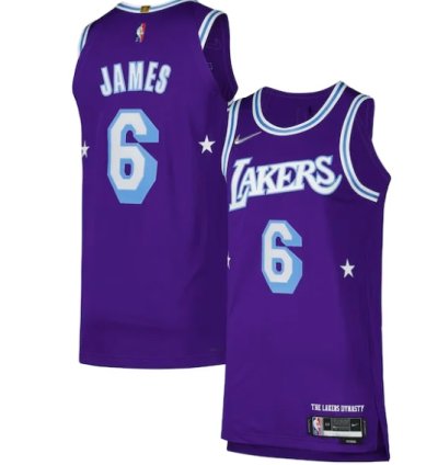 Lebron James Los Angeles Lakers Nike Authentic Player Jersey - City Edition - Purple