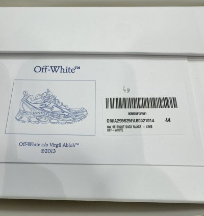 Off-white - Be Right Back Sneakers Black Lime