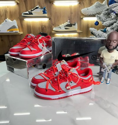 Off-white X Nike Dunk Low University Red