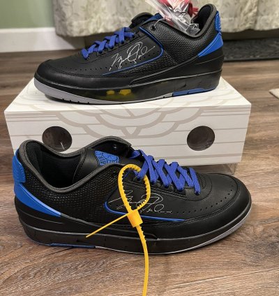 Off-white Air Jordan 2 Retro Low Black Sp Size 11 5