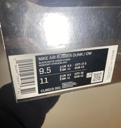 Off-white Air Rubber Dunk Green Strike