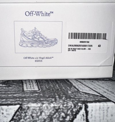 Off-white Be Right Back Silver Red