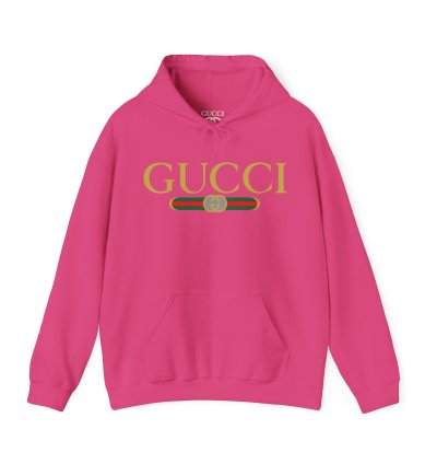 Gucci Gg Logo Heliconia Hoodie - Size Usa