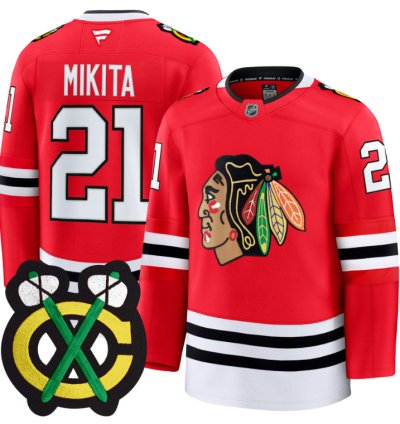 Stan Mikita Jersey 21 Chicago Blackhawks Premium All Stitched Red