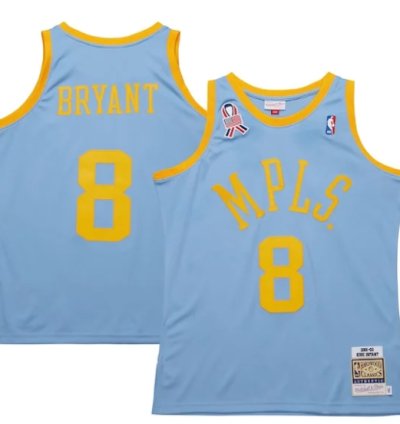 Los Angeles Lakers Kobe Bryant Powder Blue 200102 Hardwood Classics Authentic Player Jersey