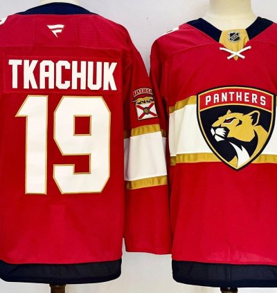 Custom Men Matthew Tkachuk Panthers Red Jersey All Stitched