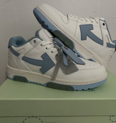 Off-white Out Of Office Calf Leather White Light Blue