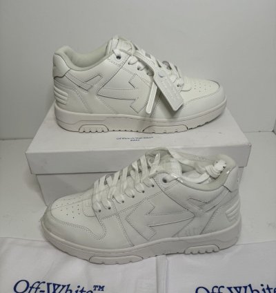 Off-white Out Of Office Leather Low-top Sneakers New
