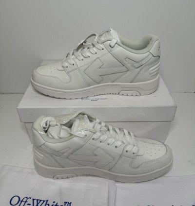 Off-white Out Of Office Leather Low-top Sneakers New