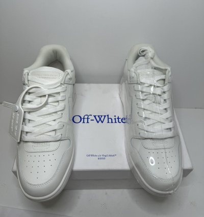 Off-white Out Of Office Leather Low-top Sneakers New