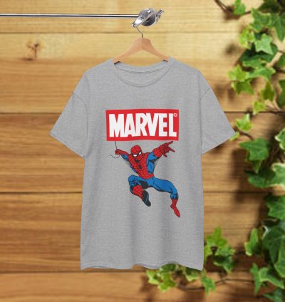 Marvel Spider-man T-shirt Sport Grey Shirt Usa Size