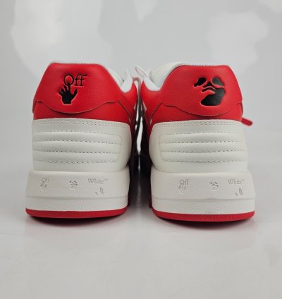 Off-white Out Of Office Men White And Red Sneakers New