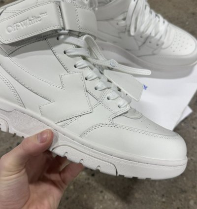 Off-white Out Of Office Mid Top Leather Sneaker New 800