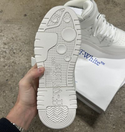 Off-white Out Of Office Mid Top Leather Sneaker New 800