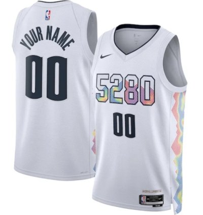 Denver Nuggets Nike Unisex 202425 Custom Swingman Jersey - City Edition - White
