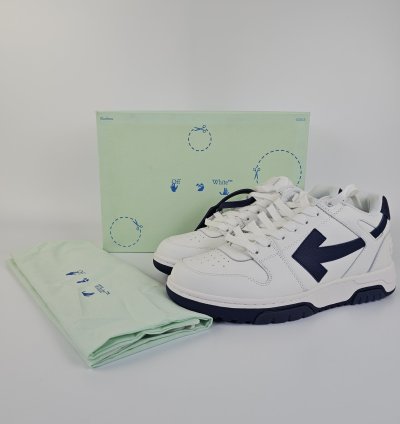 Off-white Out Of Office White And Blue Sneakers New 41