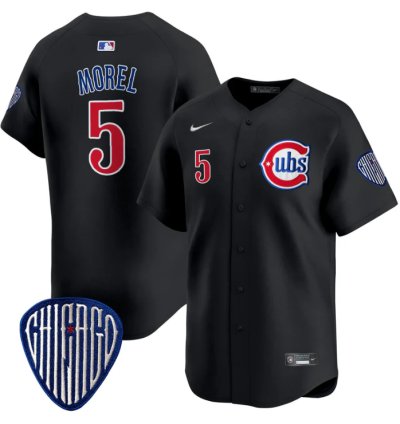 Christopher Morel Jersey 5 Chicago Cubs Blue Alternate Vapor Premier Limited Stitched Black