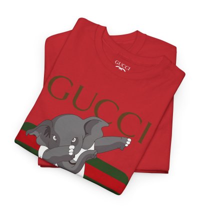 Gucci Elephant Red T-shirt - Size Usa