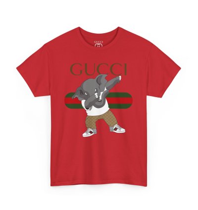 Gucci Elephant Red T-shirt - Size Usa