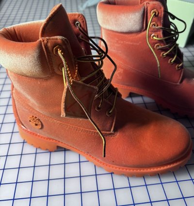 Off-white Timberlands Satin Boot