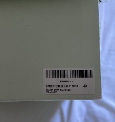 Off-white Virgil Abloh Sponge Derby Shoes - Black 43