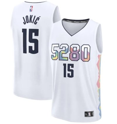 Nikola Jokic Denver Nuggets 202425 Fast Break Player Jersey - City Edition - White