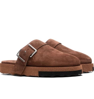 Off-white Virgil Abloh Suede Sponge Mules Clogs