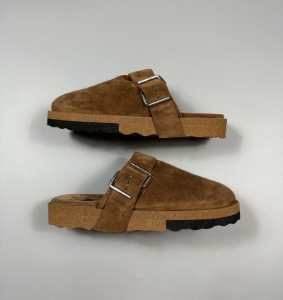 Off-white Virgil Abloh Suede Sponge Mules Clogs