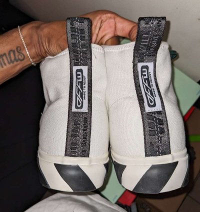Off-white Vulc Sneaker Mid White Black- Size 12 46 Euro