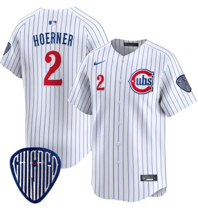 Nico Hoerner Jersey 2 Chicago Cubs Blue Alternate Vapor Premier Limited Stitched Pinstripe