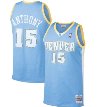 Carmelo Anthony Denver Nuggets Hardwood Classics Swingman Jersey - Light Blue