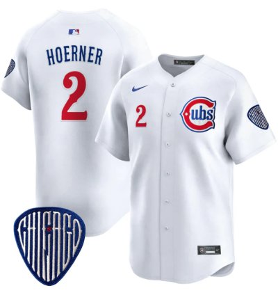Nico Hoerner Jersey 2 Chicago Cubs Blue Alternate Vapor Premier Limited Stitched White