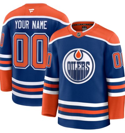 Mens Custom Edmonton Oilers Jersey Name Number 2025 Premium Home All Stitched