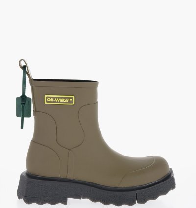 Og1mm0824 Rubber Logo Sponge Booties In Military Green