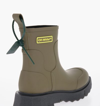 Og1mm0824 Rubber Logo Sponge Booties In Military Green