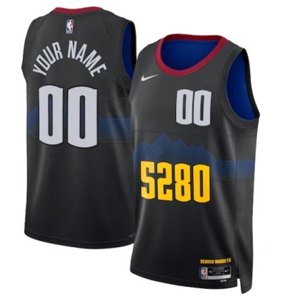 Denver Nuggets Nike Unisex 202324 Custom Swingman Jersey - Black - City Edition
